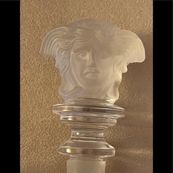 Versace, Crystal Stopper, Rosenthal Frosted Double Sided Medusa Wine Stopper - Picture 12 of 13